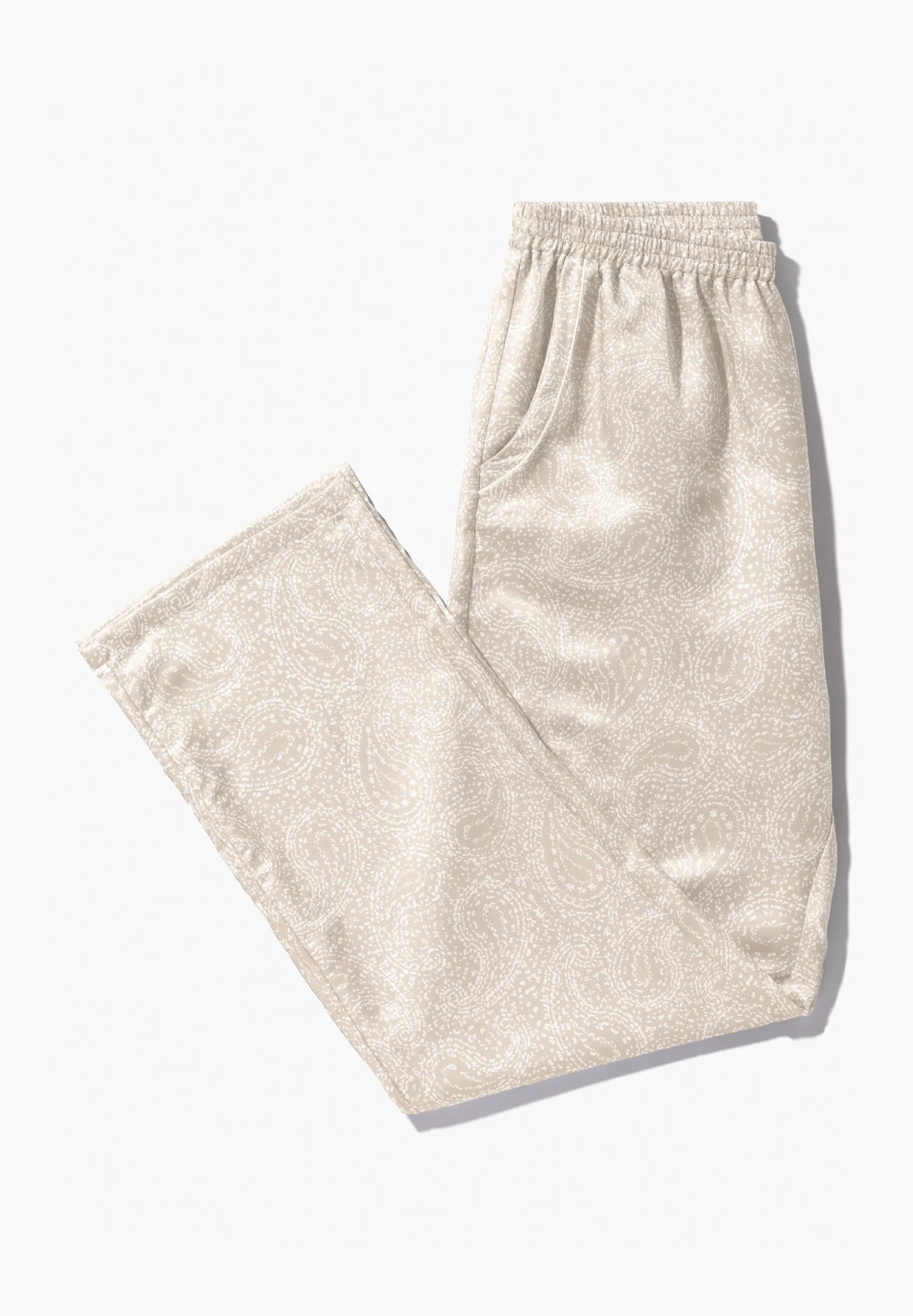 Cotton/Silk Print | Hose lang - paisley sand - Image 4