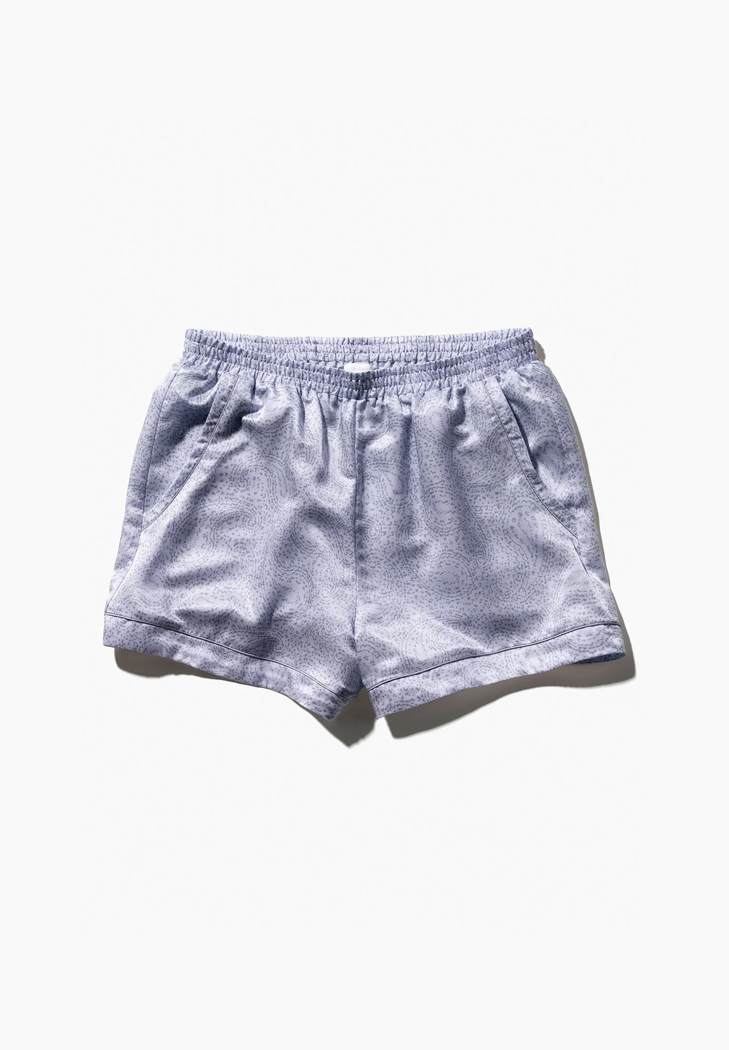 Cotton/Silk Print | Shorty - paisley blue - Image 4
