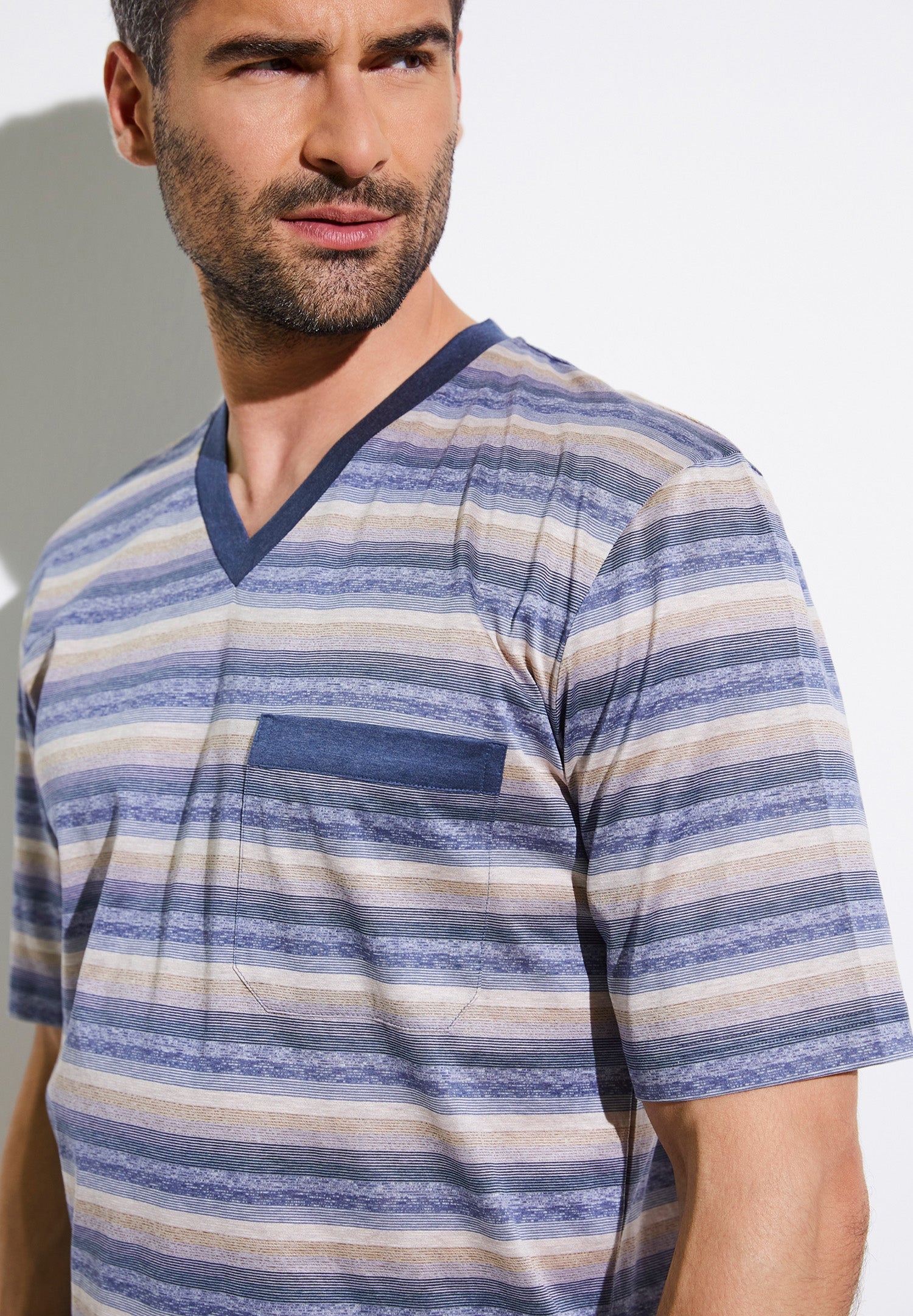Filodiscozia | Pyjama kurz - sand stripes - Image 3