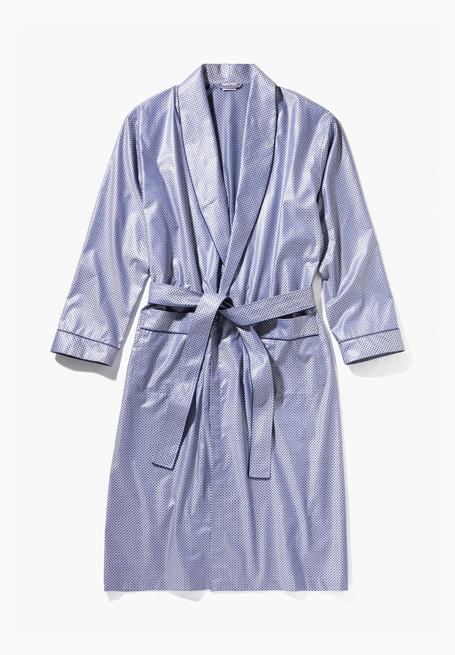 Luxury Jaquards | Morgenmantel lang - blue - Image 4