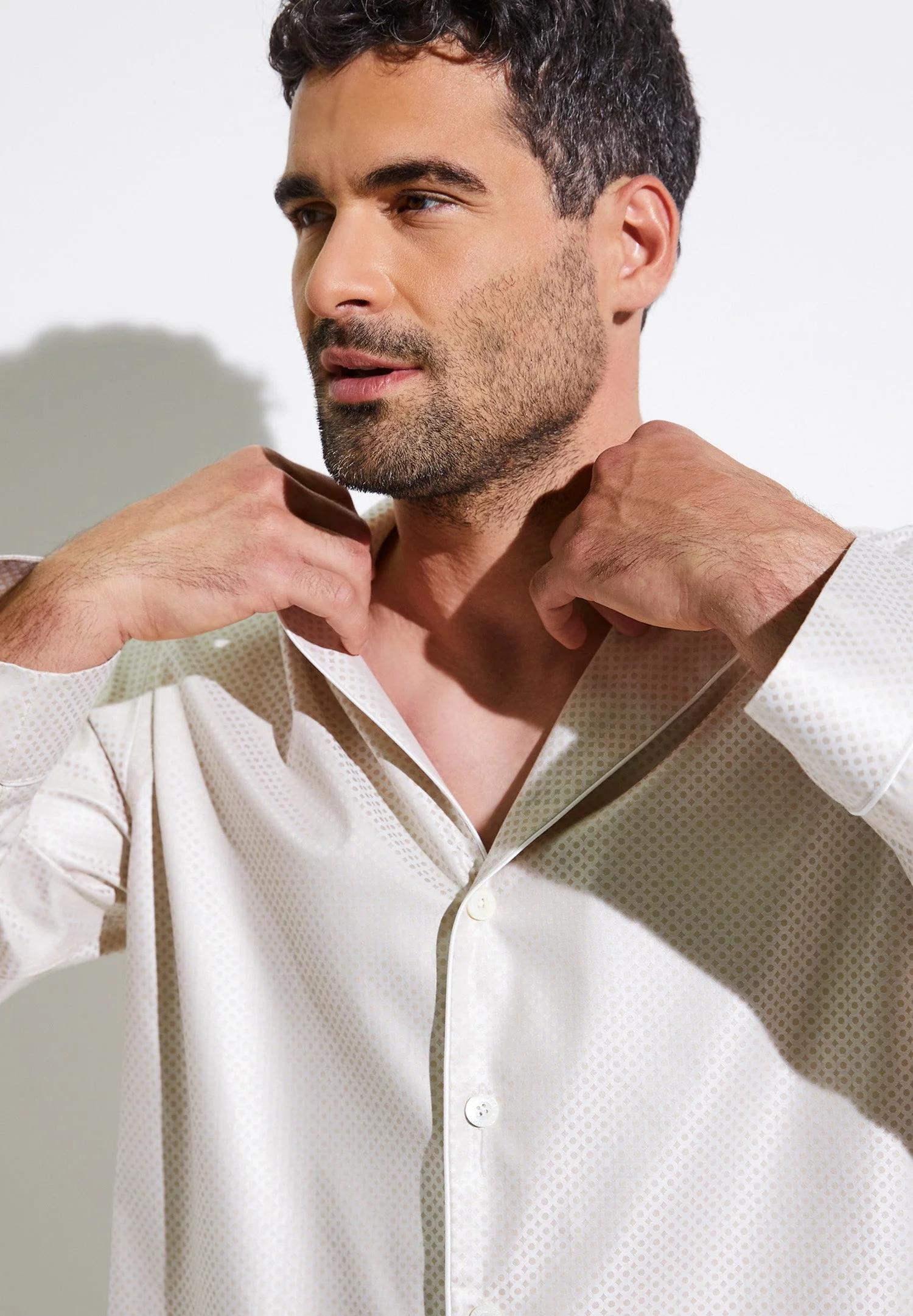 Luxury Jaquards | Pyjama lang - cream - Image 3