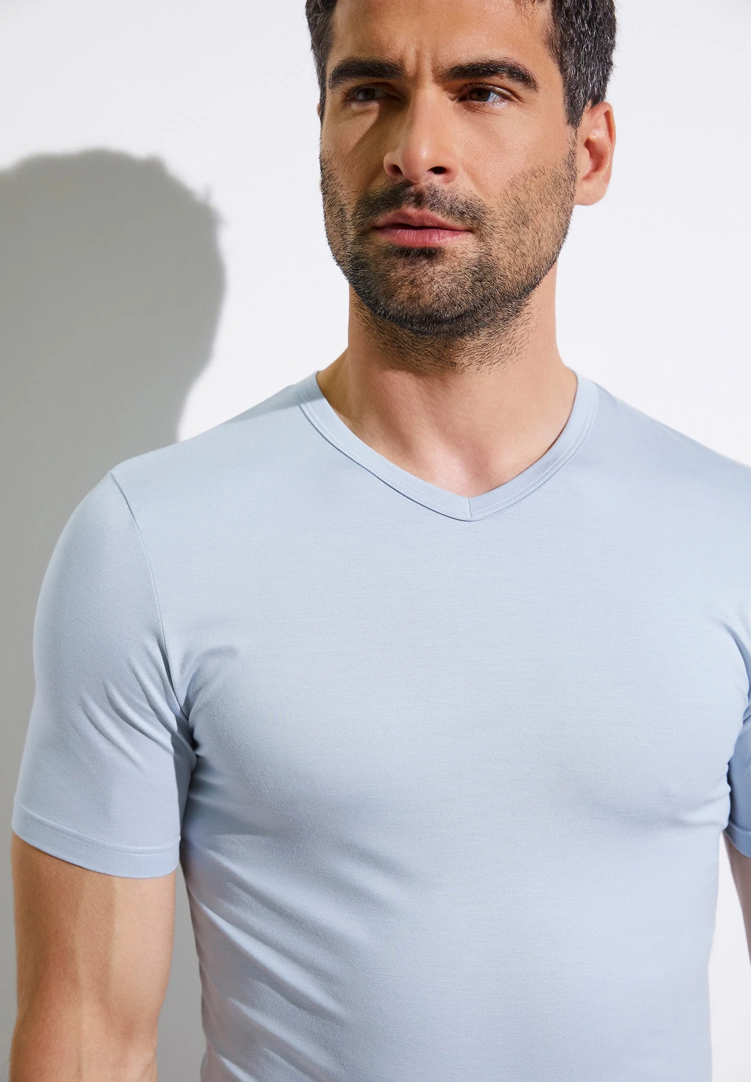 Pureness | T-Shirt kurzarm V-Ausschnitt - sky blue - Image 3