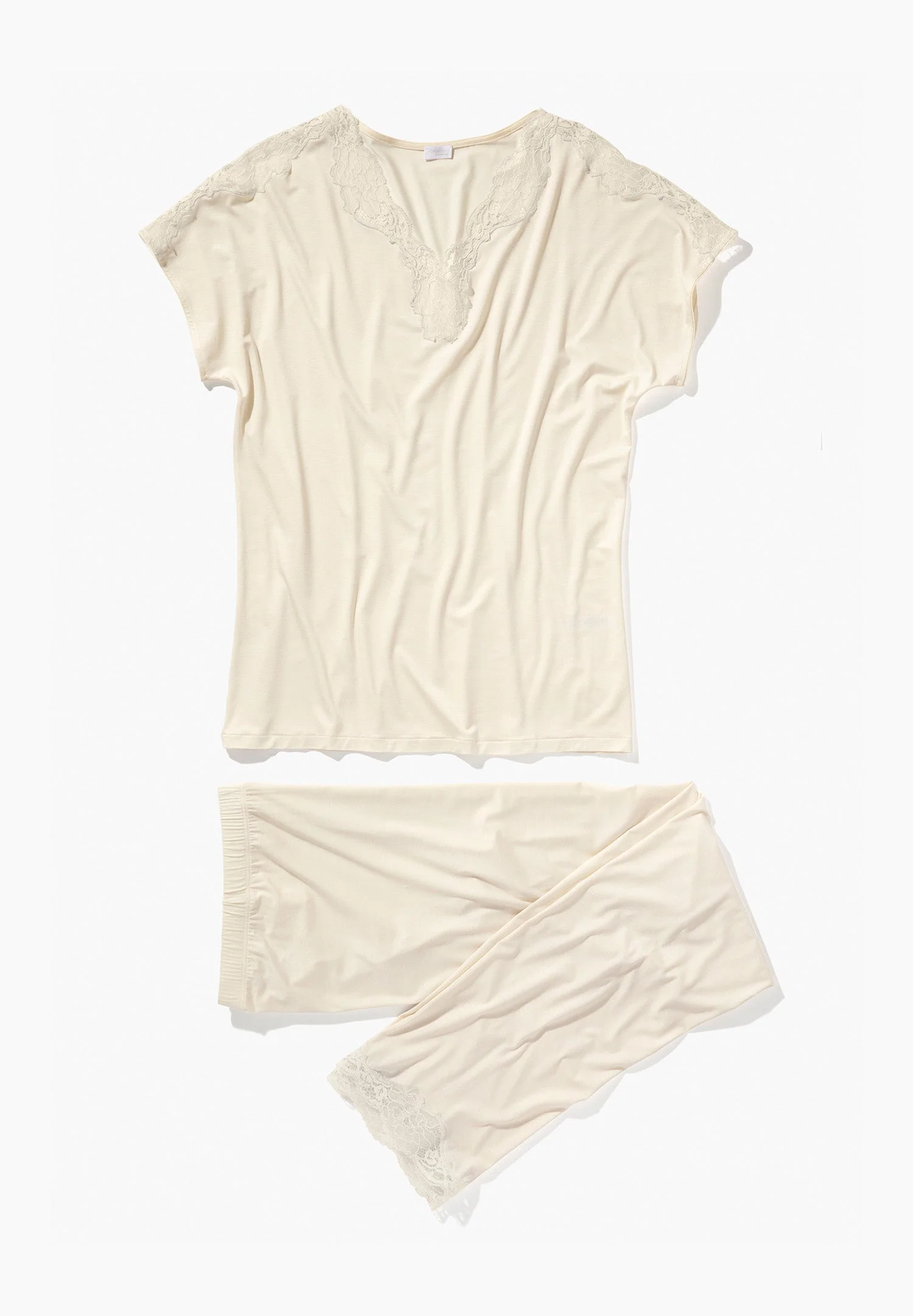 Sensual Fashion | Cropped Pyjama kurzarm - offwhite - Image 4