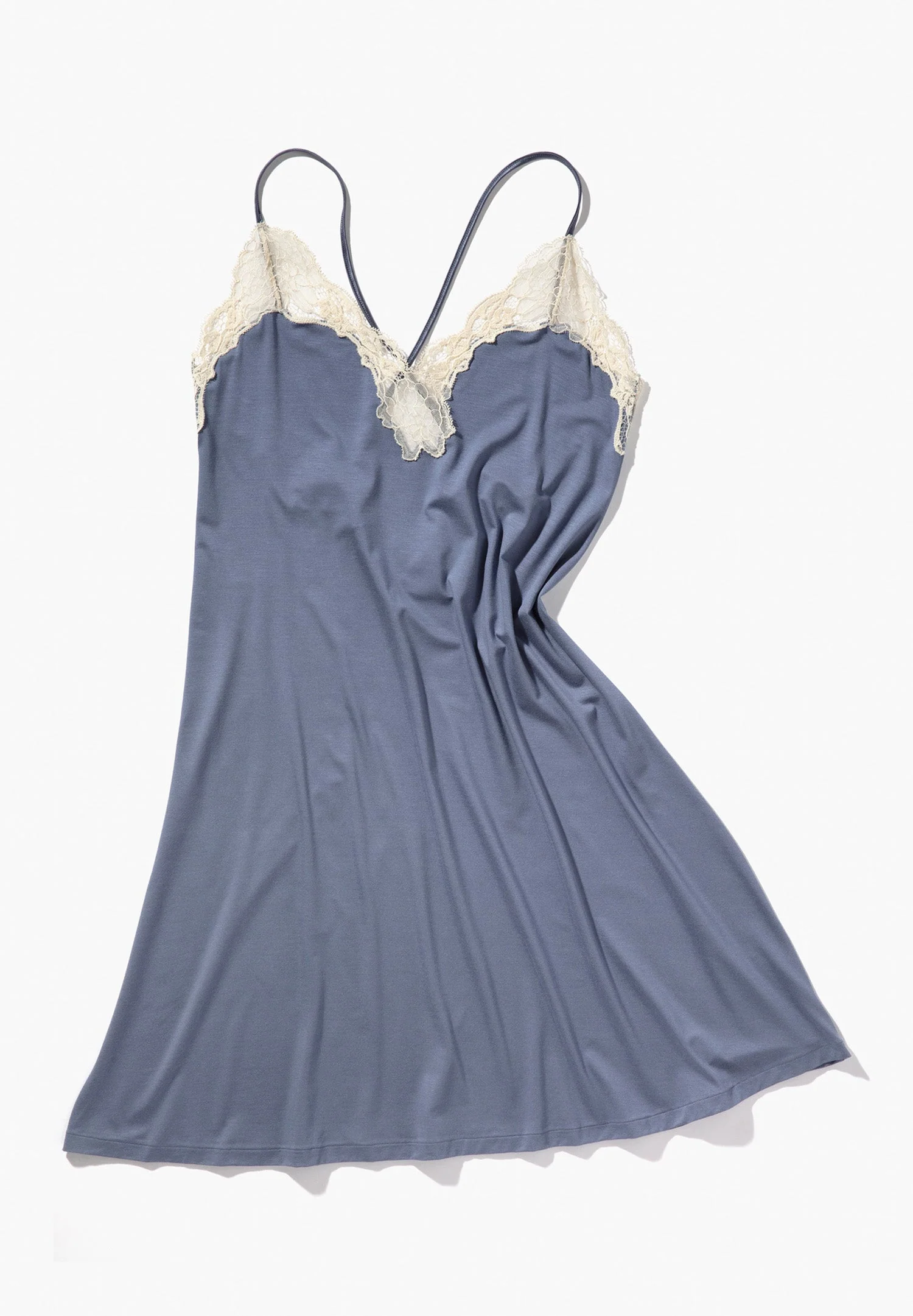 Sensual Fashion | Nachthemd Spaghettiträger - dusty blue - Image 6