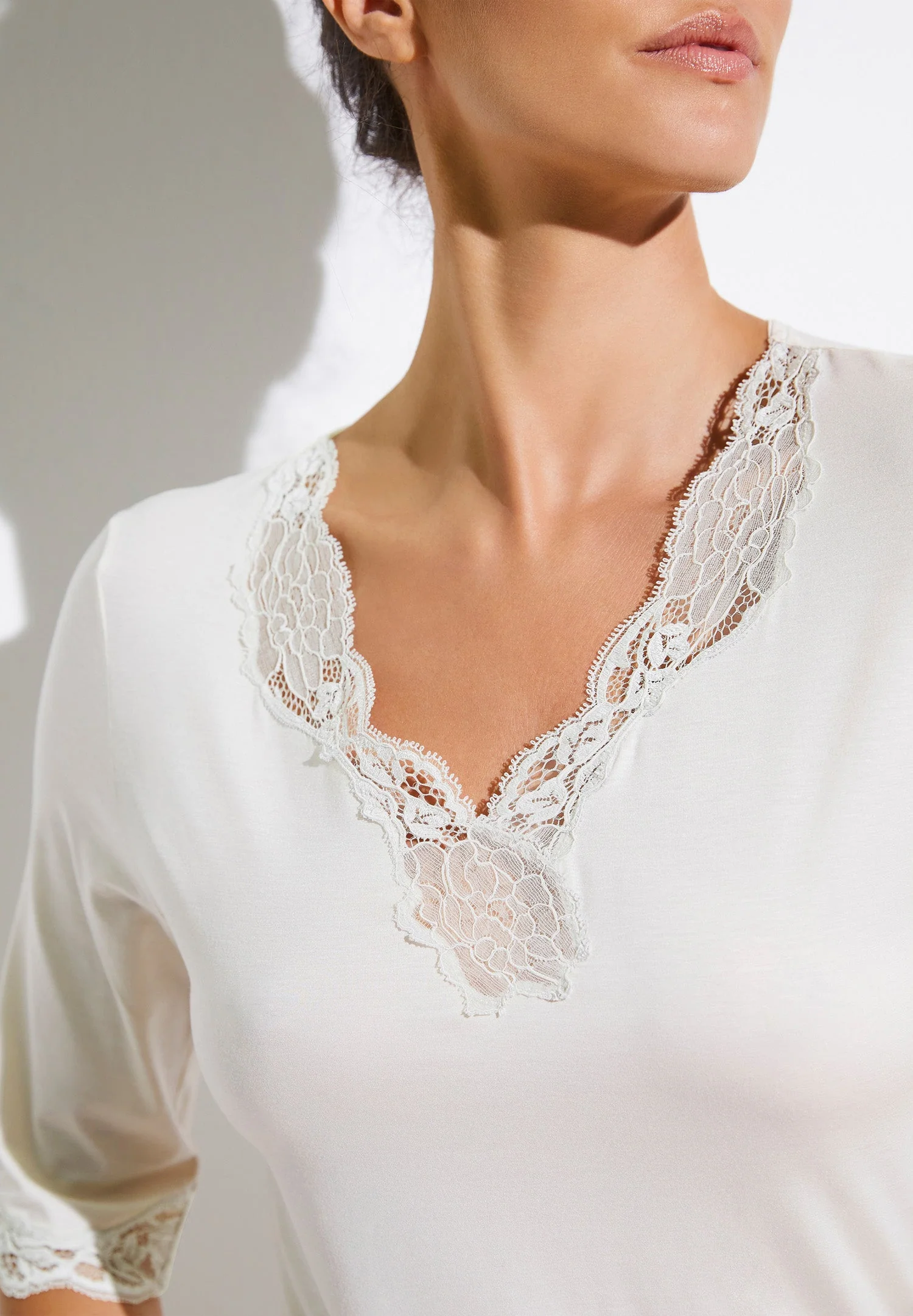 Sensual Fashion | Sleepshirt kurzarm - offwhite - Image 3