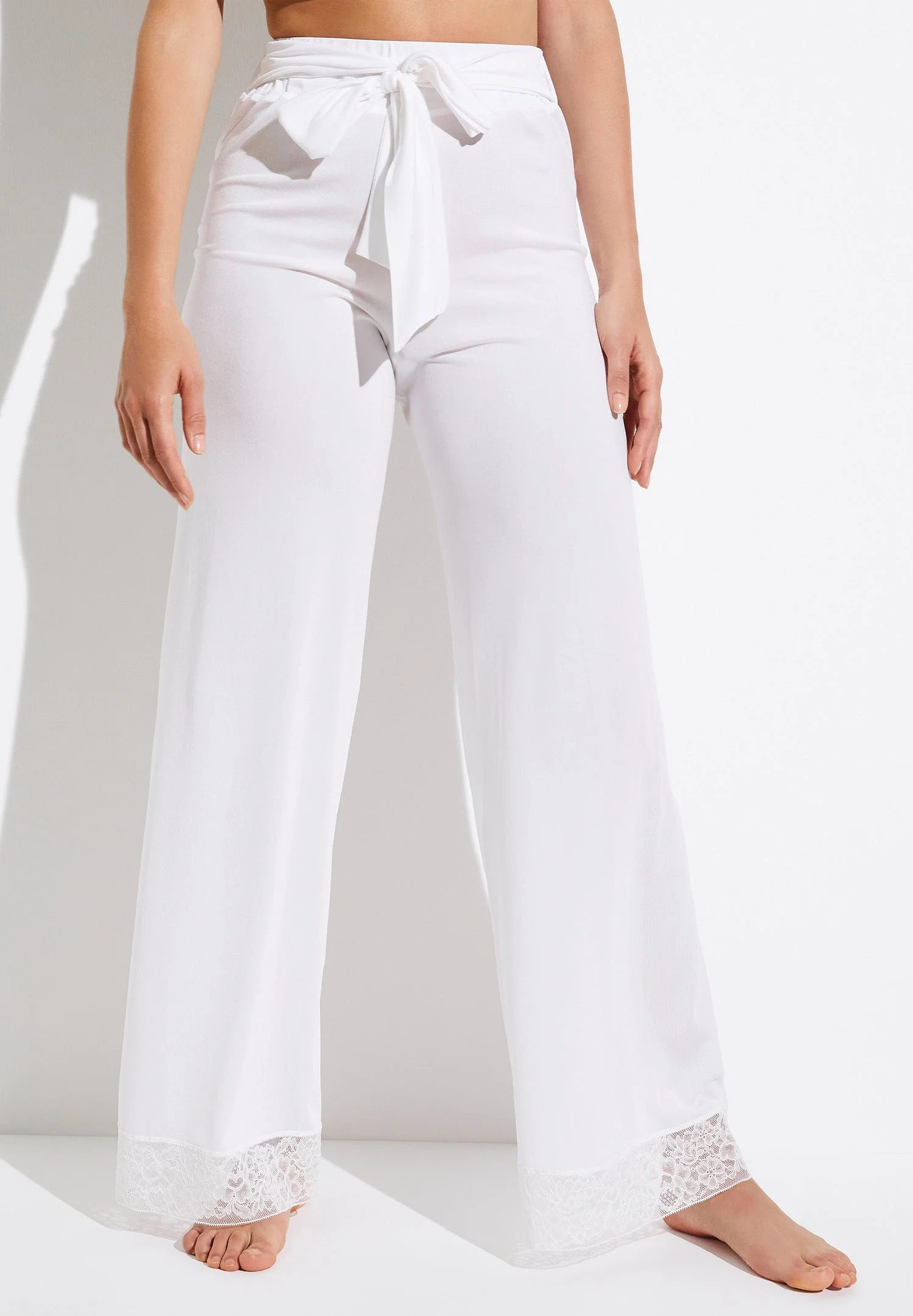Silk Charmeuse | Hose lang - weiss - Image 3