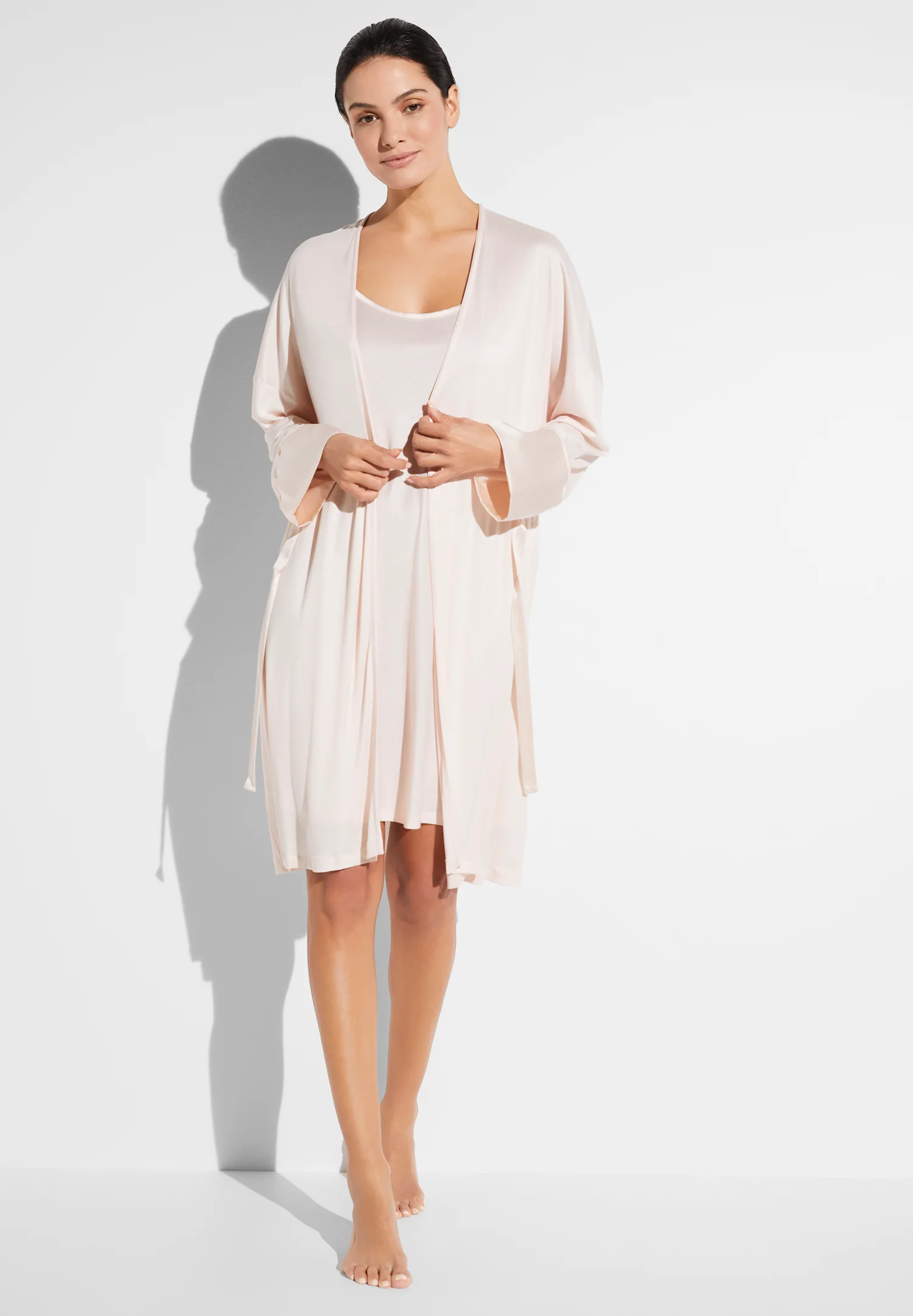 Silk Dreams | Nachthemd Spaghettiträger - rose quartz - Image 3