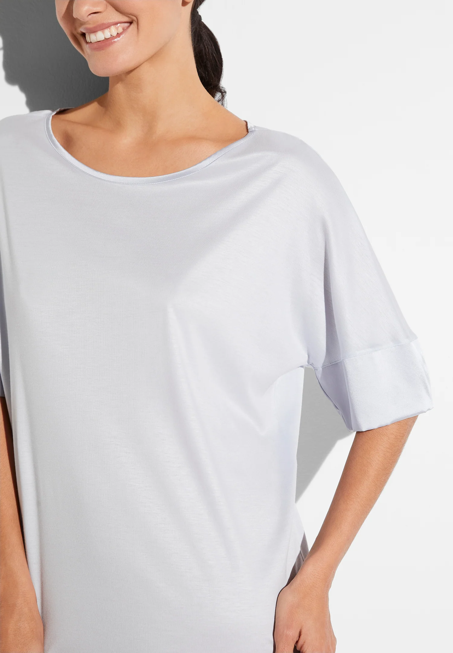 Silk Dreams | Sleepshirt kurzarm - morning blue - Image 3