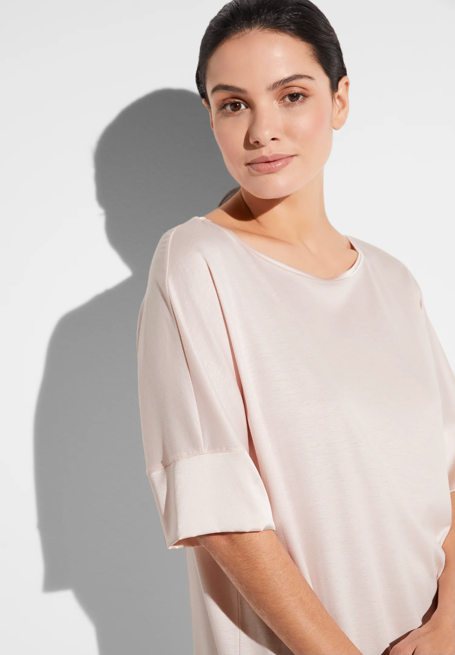 Silk Dreams | Sleepshirt kurzarm - rose quartz - Image 3